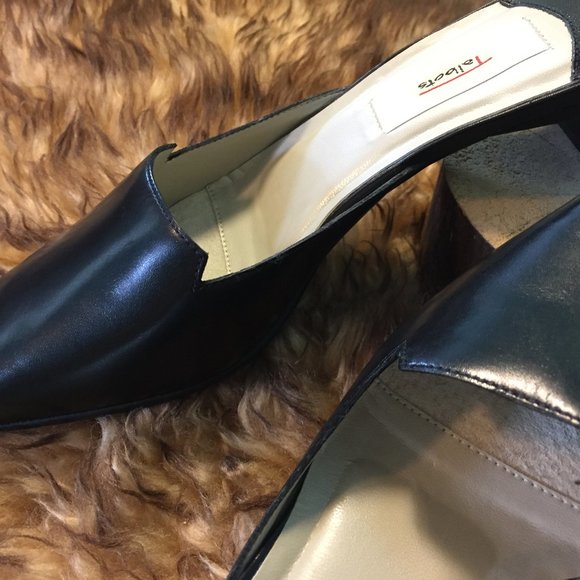 Talbot's Black Leather Dress Mule/Slide (NEW) - Picture 13 of 14